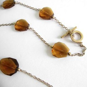 RALPH LAUREN Chain w/ stones long Necklace 32"